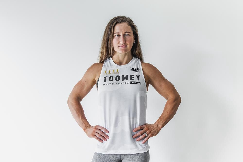 Jerseys NOBULL Femme Blanche Camouflage - NOBULL Crossfit Games® 2021,France (8057-NDKTX)